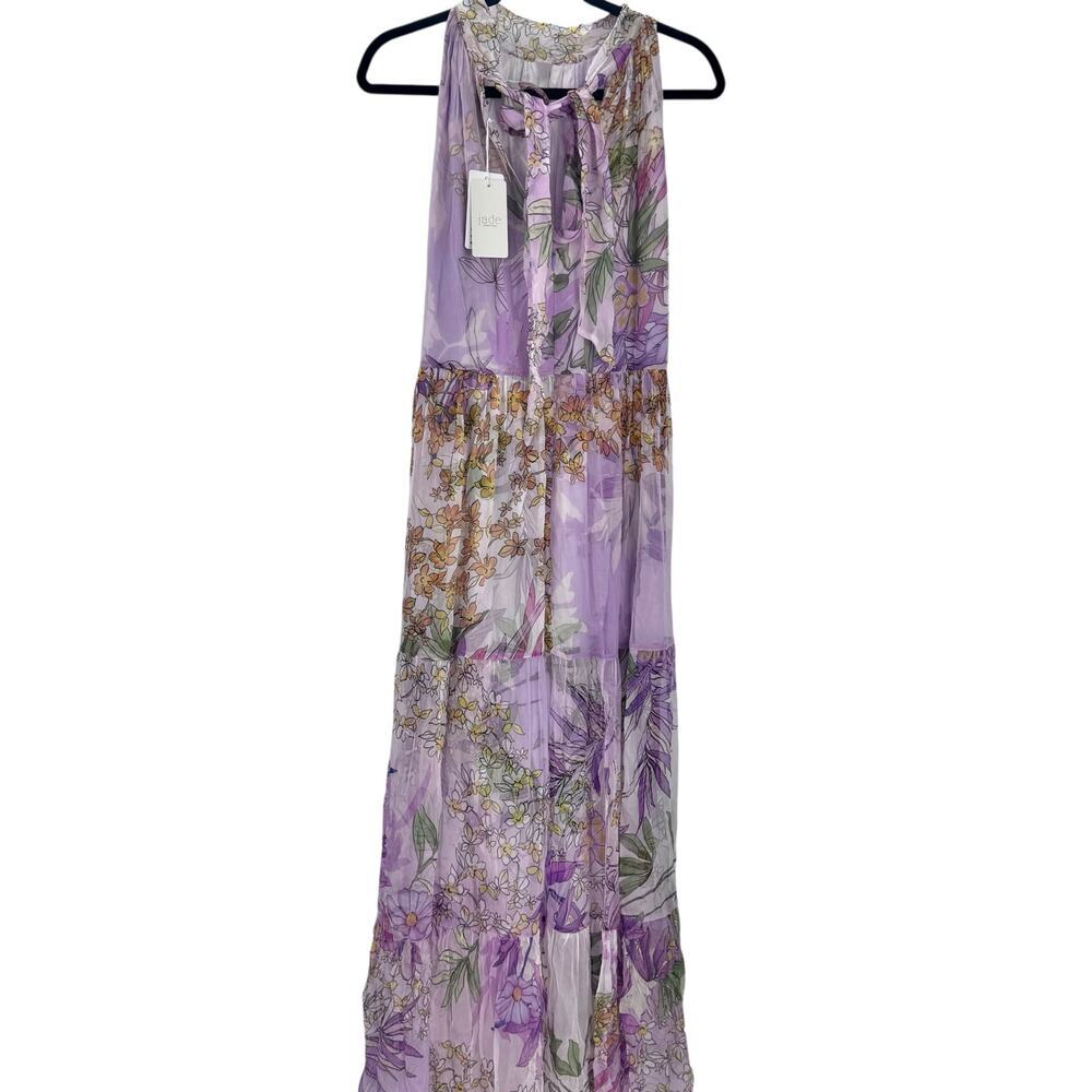 Johnny Was Women's Riona Halter Maxi Dress Sleeveless Purple Size Medium NWT - Picture 15 of 15